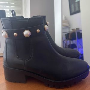 Karl Lagerfeld Paris Lug Sole Pearl Bootie